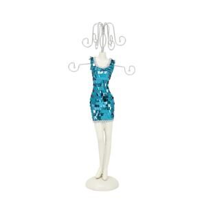 Blue Sequin Mini Dress Jewelry Holder – Mannequin Style Jewelry Organizer
